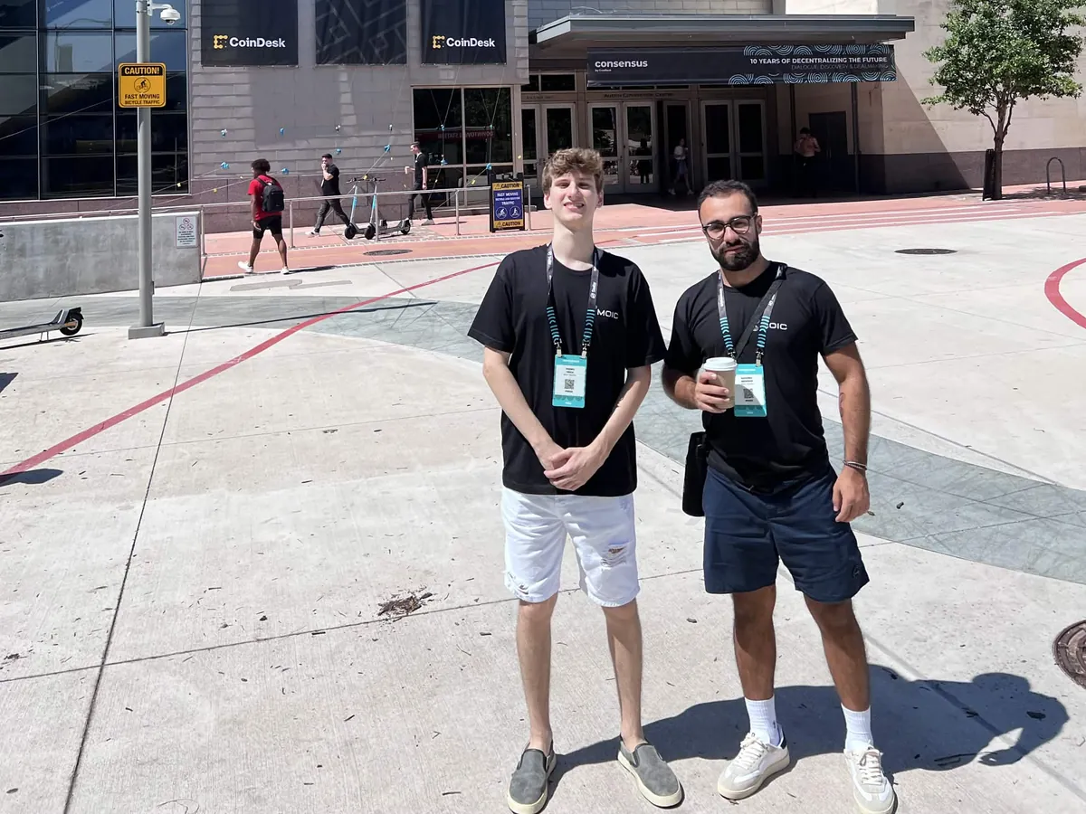 MOIC team members outside the Consensus 2024 venue in Austin