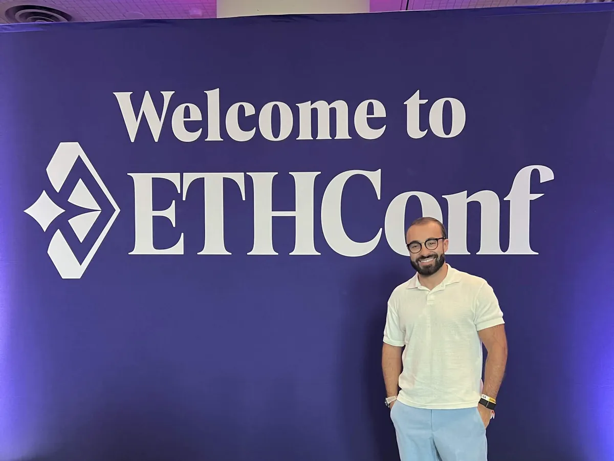 MOIC at the ETHConf welcome wall